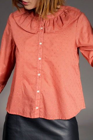 Chemise volantée Colette - Corail