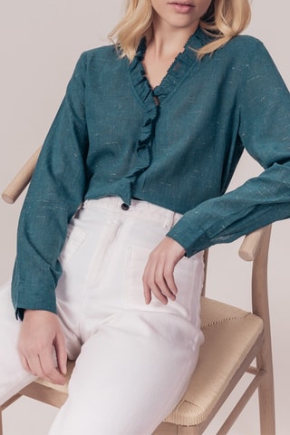 Camisa Christa Azul pato mesclado