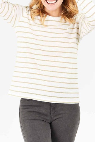 T-shirt Marfim e dourado