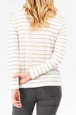 T-shirt Marfim e dourado