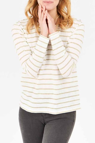 T-shirt Marfim e dourado