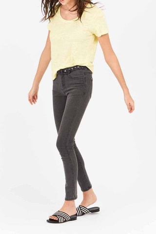 T-shirt em linho Mostarda