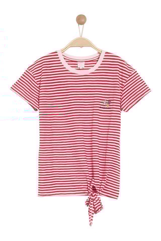 T-shirt atada Vermelho e branco