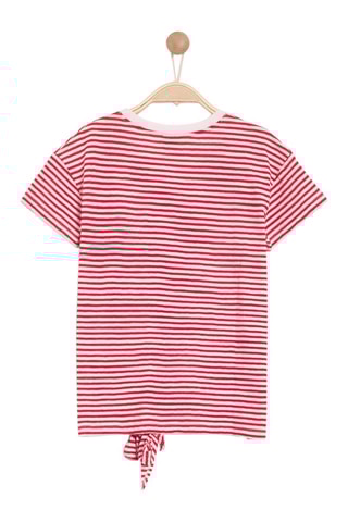 T-shirt atada Vermelho e branco