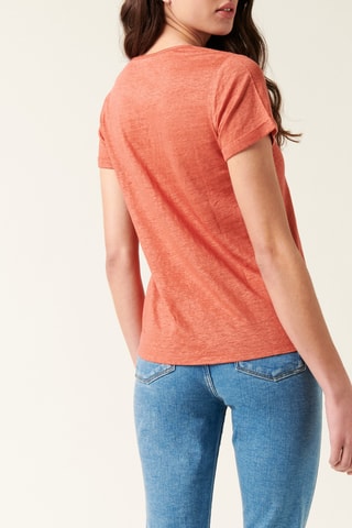 T-shirt em linho - 
Laranja