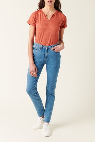 T-shirt em linho - 
Laranja