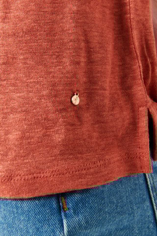 T-shirt em linho - 
Laranja