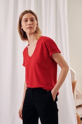 T-shirt oversize oversize Adem - Vermelho