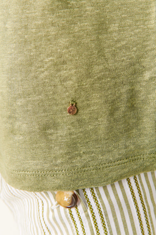 T-shirt em linho - 
Verde