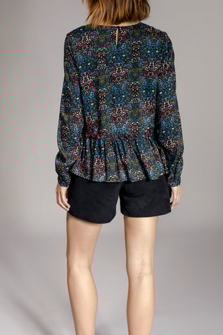 Blouse Trishka - Marron et vert