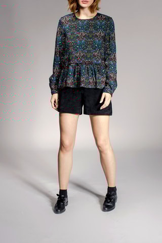 Blouse Trishka - Marron et vert