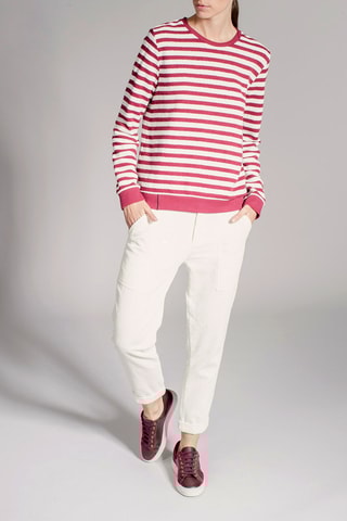 Sweat Sailor Branco e bordô