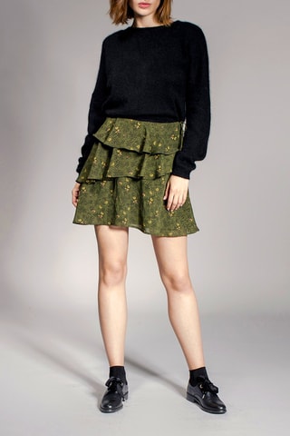 Saia com folhos Joana Caqui