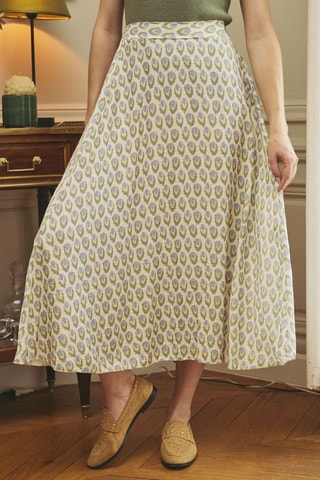 Saia midi Jane - Verde-azeitona