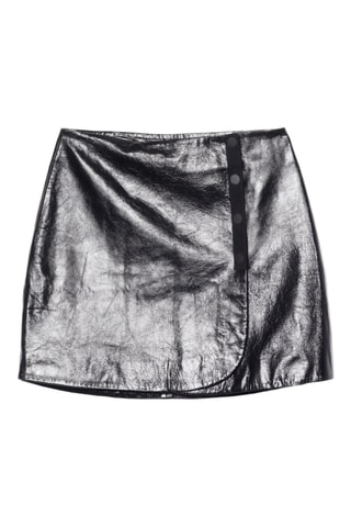 Minissaia em couro de carneiro Jonkille - Preto