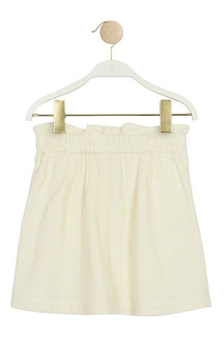 Saia evasé em bombazina - Creme