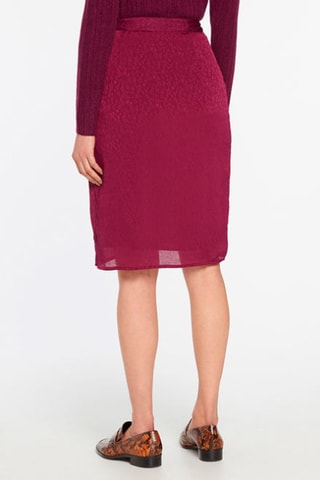 Saia com folhos Ameixa