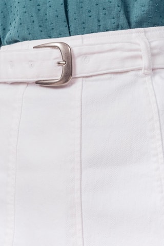 Minissaia de ganga cintura subida Jixties - Branco