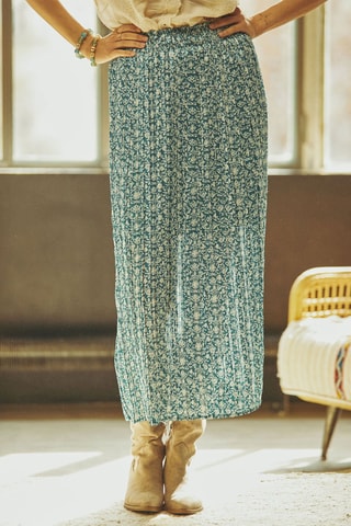 Saia plissada Jessie - Azul