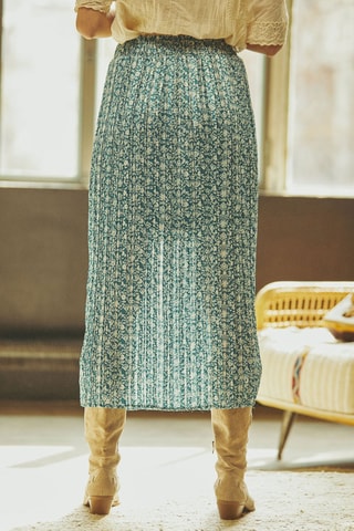 Saia plissada Jessie - Azul