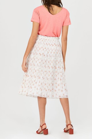 Saia plissada Branco