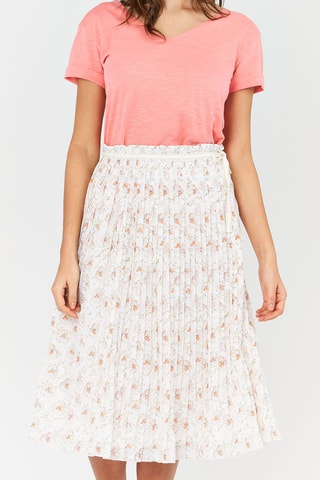 Saia plissada Branco