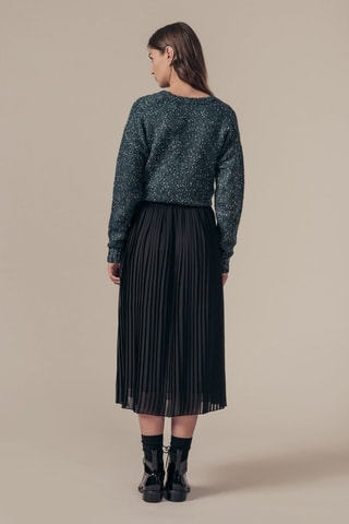 Saia plissada de cintura alta Jacobine - Preto