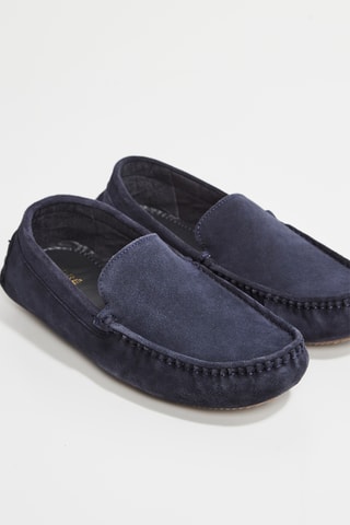 Nubuck Mocassins Karl - Marineblauw
