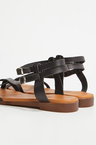 Leren Sandalen Papillona - Zwart