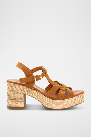 Splitleren Sandalen met Hak Nour 6 - Camel