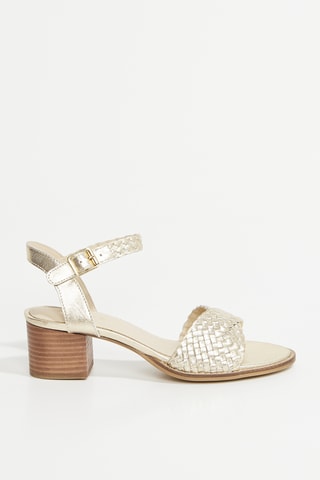 Geitenleren Sandalen met Hak Rayonata - Goudkleurig