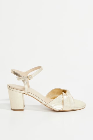 Geitenleren Sandalen met Hak Lizabo - Goudkleurig