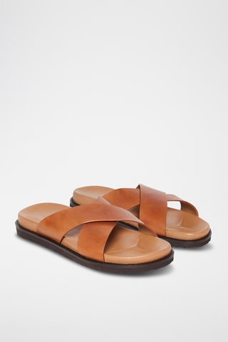 Leren Muiltjes Ben - Camel