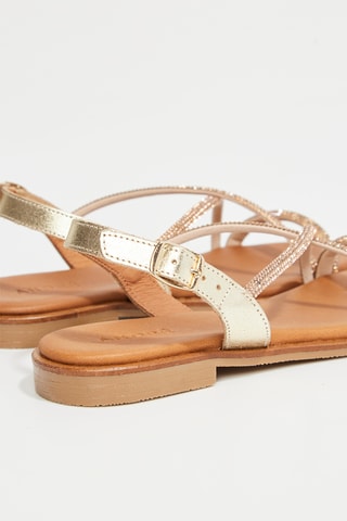 Leren Sandalen Aby - Goudkleurig