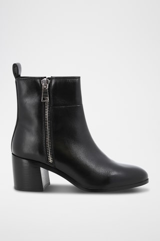 Leren Enkellaarzen Nil - Zwart