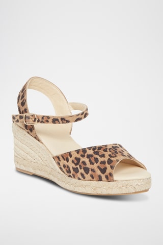 Nubuck Sandalen met Sleehak Nausica - Bruin