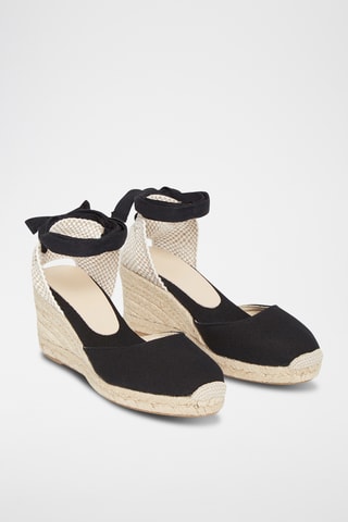 Espadrilles met Sleehak Olympe - Zwart