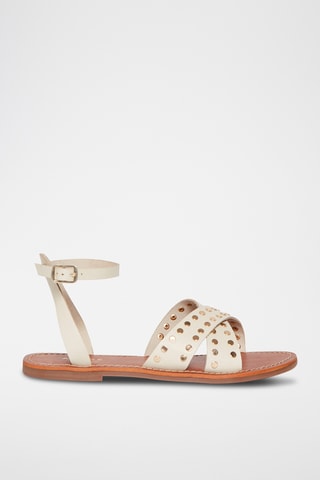 Geitenleren Sandalen Elvire - Ecru