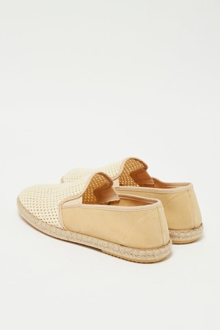 Leren Espadrilles Rejilla - Beige