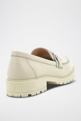 Leren Mocassins Upi  Beige