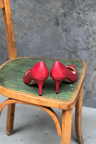 Leren Pumps Etonnante Rood