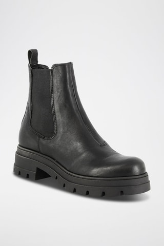 Leren Platform Chelsea Boots Atout  Zwart