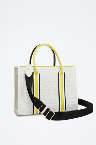 Sac à main en jean Afrodite L - Blanc chiné