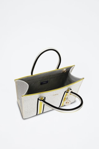 Sac à main en jean Afrodite L - Blanc chiné