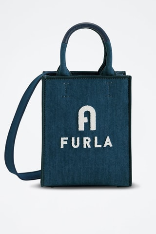 Sac à main en jean et cuir Opportunity - Bleu foncé