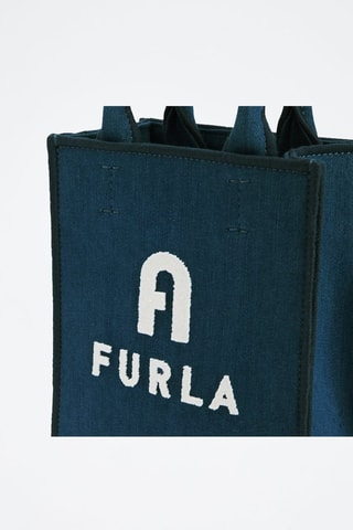 Sac à main en jean et cuir Opportunity - Bleu foncé