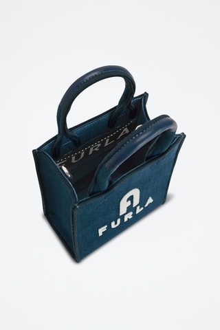 Sac à main en jean et cuir Opportunity - Bleu foncé