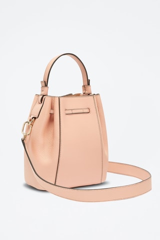 Sac seau en cuir de veau Miastella Mini - Rose