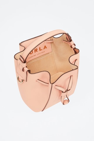 Sac seau en cuir de veau Miastella Mini - Rose