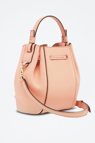 Sac seau en cuir de veau Miastella Mini - Rose